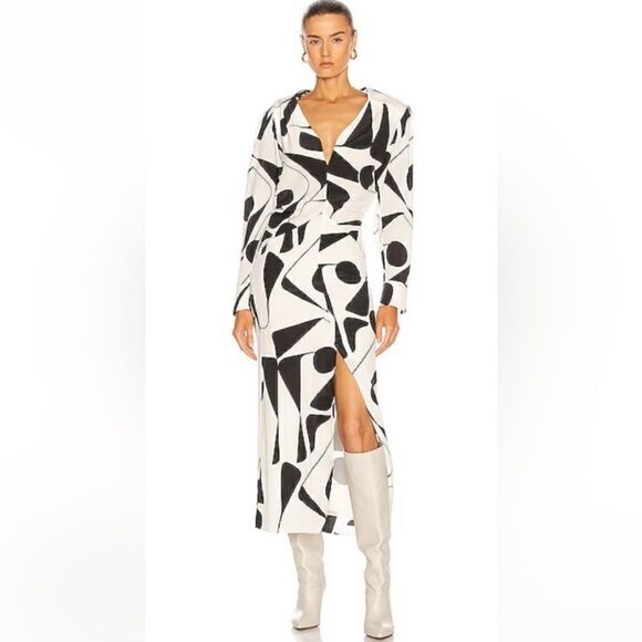 NWT Isabel Marant 100% Silk Ablainea Bibelky Dress FR 36/ US 4/ Small